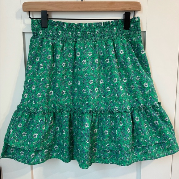 J. Crew Green Floral Women's Skirt size XS - Picture 2 of 9